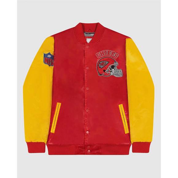 NEW STARTER men's kansas city chiefs varsity jacket in red